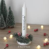 Winter Kerzentattoo | PDF Vorlage | Kerzenfolie für Kerzen | Kerzensticker | Weihnachtsgeschenk | Tannenbaum | Nikolaus Bild 4
