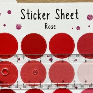 Rose – Sticker | Kreise | Dots | Punkte | Green | Grün | Bulletjournal | Journal Sticker Bild 3