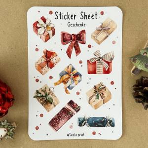 Weihnachten | Geschenke | Christmas | Aufkleber Bulletjournal | Journal Sticker | Gifts Bild 1