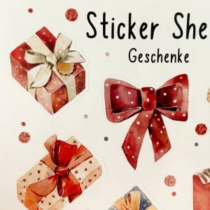 Weihnachten | Geschenke | Christmas | Aufkleber Bulletjournal | Journal Sticker | Gifts Bild 3