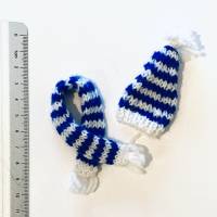 Wichtel Mütze und Schal blau Bild 3