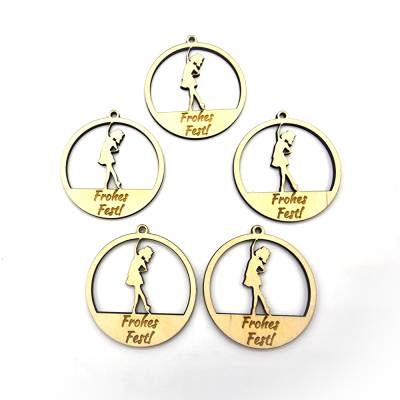 Holzornament "Tanzmariechen" für den Weihnachtsbaum oder als Geschenkanhänger