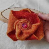 Brosche Filzblume Rosa Button Anstecker Pin Blume Filz Geschenk Bild 1