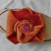 Brosche Filzblume Rosa Button Anstecker Pin Blume Filz Geschenk Bild 2