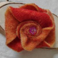 Brosche Filzblume Rosa Button Anstecker Pin Blume Filz Geschenk Bild 3