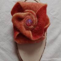 Brosche Filzblume Rosa Button Anstecker Pin Blume Filz Geschenk Bild 5