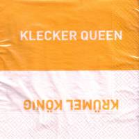 20 Lunchservietten Klecker Queen - Krümel König, 2-farbige Servietten mit Text, von StickyJam Bild 1