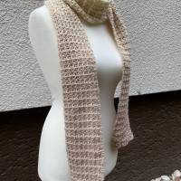 kuschelig warmer und richtig schön langer Schal in braun-beige Bild 1