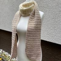 kuschelig warmer und richtig schön langer Schal in braun-beige Bild 2