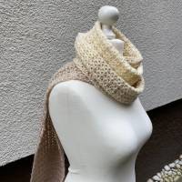 kuschelig warmer und richtig schön langer Schal in braun-beige Bild 3
