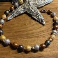 Extravagante handgefertigte Perlenkette, Halskette mit Perlen, Brautschmuck, Hochzeitsschmuck,Perlencollier,Perlen Bild 1