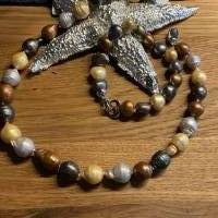Extravagante handgefertigte Perlenkette, Halskette mit Perlen, Brautschmuck, Hochzeitsschmuck,Perlencollier,Perlen Bild 10