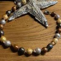 Extravagante handgefertigte Perlenkette, Halskette mit Perlen, Brautschmuck, Hochzeitsschmuck,Perlencollier,Perlen Bild 2