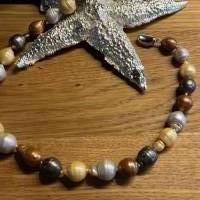 Extravagante handgefertigte Perlenkette, Halskette mit Perlen, Brautschmuck, Hochzeitsschmuck,Perlencollier,Perlen Bild 3