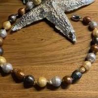 Extravagante handgefertigte Perlenkette, Halskette mit Perlen, Brautschmuck, Hochzeitsschmuck,Perlencollier,Perlen Bild 4