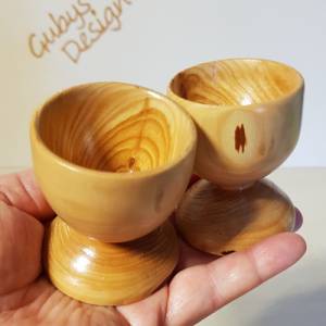 Eierbecher aus Holz - gedrechselt - Handmade Bild 3