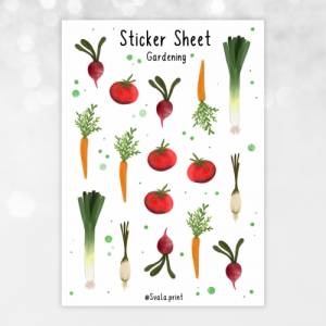 Sticker Garten | Gärtnern | Gardening | Aufkleber Bulletjournal | Journal Sticker | Vegetable | Watercolor Bild 3