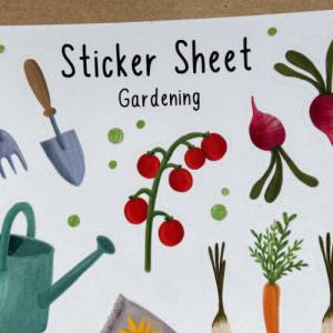 Sticker Garten | Gärtnern | Gardening | Aufkleber Bulletjournal | Journal Sticker | Vegetable | Watercolor Bild 4