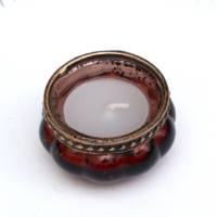 Teelichtglas rot Kerzenhalter Bild 3
