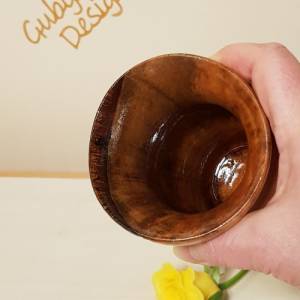 Blumenvase aus Holz - gedrechselt - Handmade - unbehandelt Bild 2