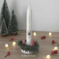 Weihnachten 2 Kerzentattoo | PDF Vorlage | Kerzenfolie für Kerzen | Kerzensticker | Weihnachtsgeschenk | Tannenbaum Bild 4