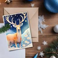 Weihnachtskarte "Christmas Hirsch" | Digitaler Download | Selber drucken Bild 2