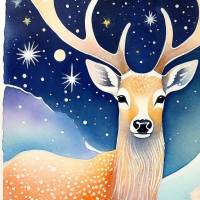 Weihnachtskarte "Christmas Hirsch" | Digitaler Download | Selber drucken Bild 3