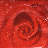 Lunchservietten Eisrose bordeauxrot, Rosenblüte mit Eistropfen von Artebene Bild 1