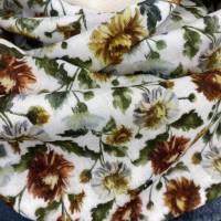 Musselin Wickelschal * Weiß mit Blumen-Muster Bild 4