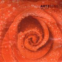 Lunchservietten Eisrose honig, Rosenblüte mit Eistropfen von Artebene Bild 1