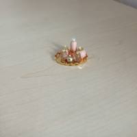 Miniatur Tablett mit Parfum Parfüm Flakon zur Dekoration oder Basteln für Feengarten Wichteldorf, Wichteltür, Puppenhaus Bild 1