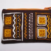 Schlüsseltäschchen Afrika, wax print, braun-orange-weiß, Baumwolle Bild 2
