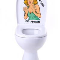 WC-Toiletten Aufkleber OMG-Tür-Bad-Toilette-Cartoon Aufkleber-Wunschtext-Personalisierbar Bild 3