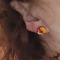 Ohrstecker Mini Obst Törtchen Ohrringe Ohrschmuck modelliert aus Fimo Bild 4