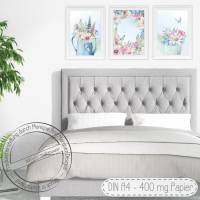Landhaus Stil Poster Set - Pastell Blumen | Shabby Art Dekoration|  [A4] Bild 5