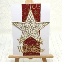 Weihnachtskarte plus Dekoanhänger "Sternenregen" Bild 1