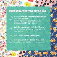 Softshell Stoff Kinder: Blumen Creme // Softshell Meterware für Mädchen (50cm) Bild 6