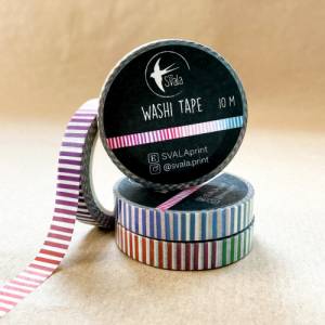 Washi Tape | bunte mini Striche | 10 m | Aufkleber | Bulletjournal | Journal Sticker | Watercolor Bild 2