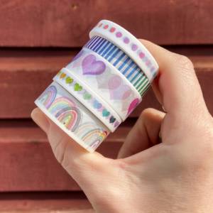 Washi Tape | bunte mini Striche | 10 m | Aufkleber | Bulletjournal | Journal Sticker | Watercolor Bild 7