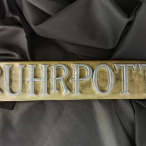 Schriftzug RUHRPOTT in silber gold aus Resin Epoxidharz Bild 5