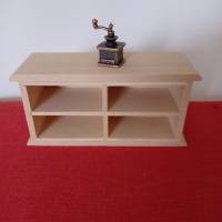 Miniatur Regal  oder Sideboard aus Holz -   zur Dekoration oder zum Basteln - Puppenhaus Wichteltür, Krippenbau,Diorama Bild 1