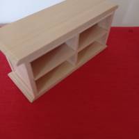 Miniatur Regal  oder Sideboard aus Holz -   zur Dekoration oder zum Basteln - Puppenhaus Wichteltür, Krippenbau,Diorama Bild 2