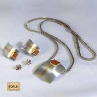 Collier "Feueropal" Silber mit Feingold Bild 5