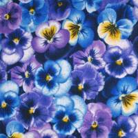 19,00 EUR/m Meterware Stiefmütterchen blau lila Timeless Treasures Designerstoff für Taschen Kissen Decken Accessoires Bild 3