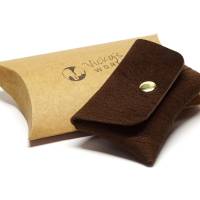 Karten Etui Geldbörse Echtes Leder Cards and Cash Buffalo Chocolate by Vickys World - Card Wallet Bag Bild 1