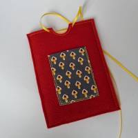 Gutscheinhülle und Blanco-Klappkarte - groß in rot "Pilze" - mit Fach für Gutscheine in Scheckkartengröß Bild 2