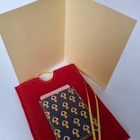 Gutscheinhülle und Blanco-Klappkarte - groß in rot "Pilze" - mit Fach für Gutscheine in Scheckkartengröß Bild 8