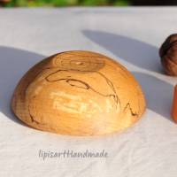 Edler Teelichthalter Unikat – Buche gestockt Holz gedrechselt kleine Schale 1 Bild 6