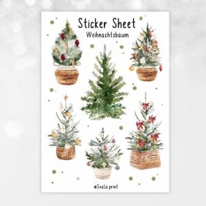 Weihnachten | Christbaum | Weihnachtsbaum | Tanne | Aufkleber Bulletjournal | Journal Sticker | Christmas | Tannenbaum Bild 2
