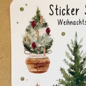 Weihnachten | Christbaum | Weihnachtsbaum | Tanne | Aufkleber Bulletjournal | Journal Sticker | Christmas | Tannenbaum Bild 3